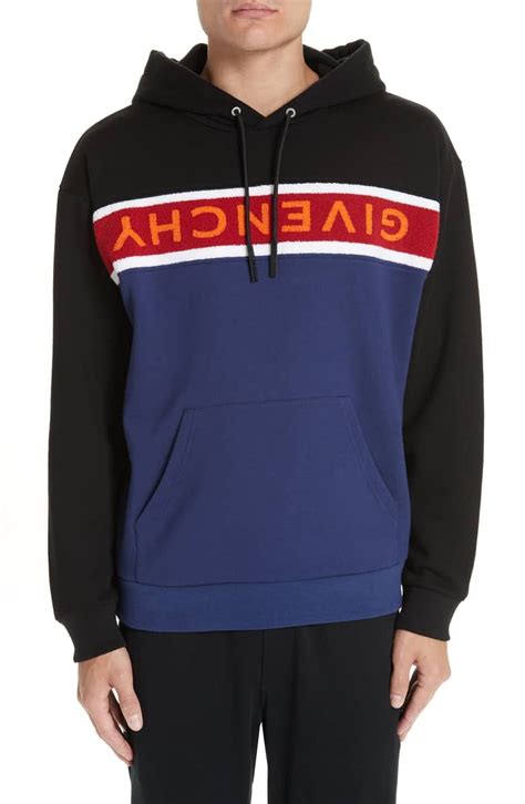 givenchy upside down sweater blue|givenchy distressed hoodie.